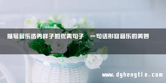 描写音乐选秀样子的优美句子 一句话形容音乐的美妙